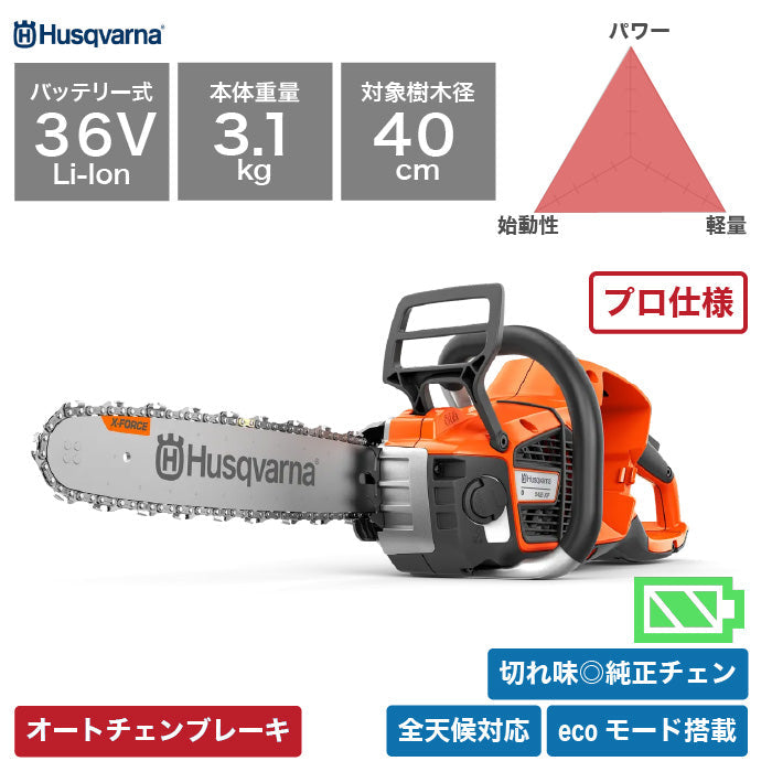 ハスクバーナバッテリーチェーンソー542i xp